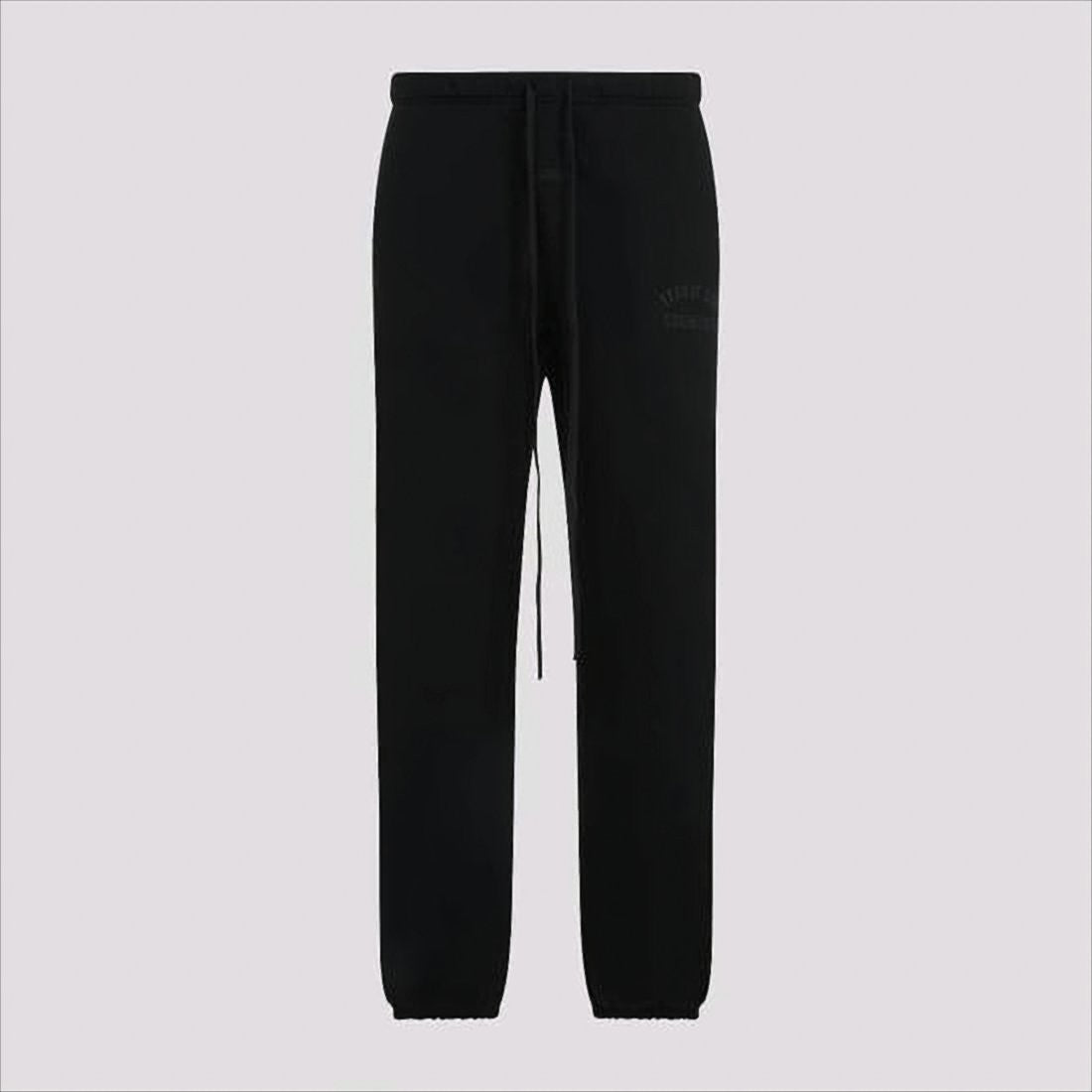 Fear Of God Tapered Black Jogger Pants With Adjustable Drawstring And Elastic Cuffs