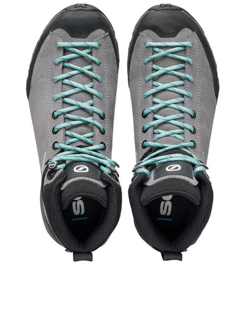 Scarpa Mid-Height Grey Suede Hiking Boots With Padded Collar And Rugged Sole