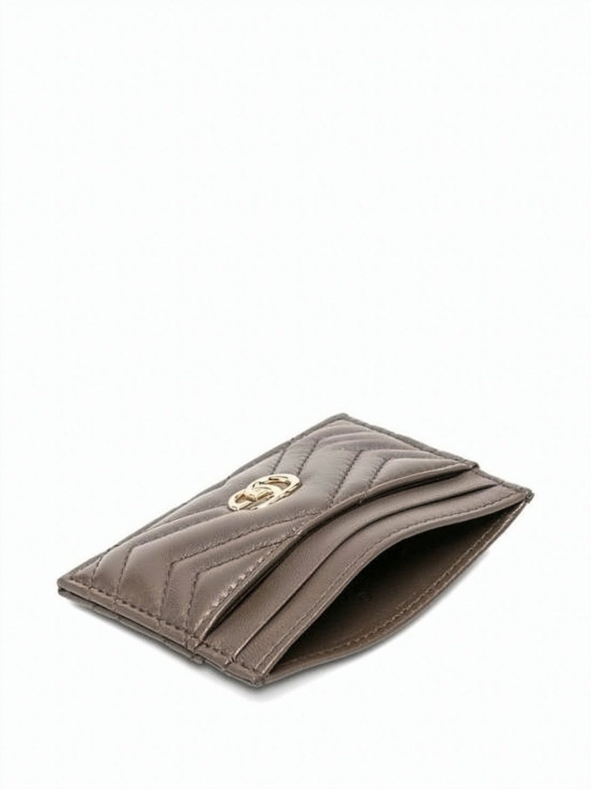 Gucci Quilted Leather Gg Marmont Card Wallet