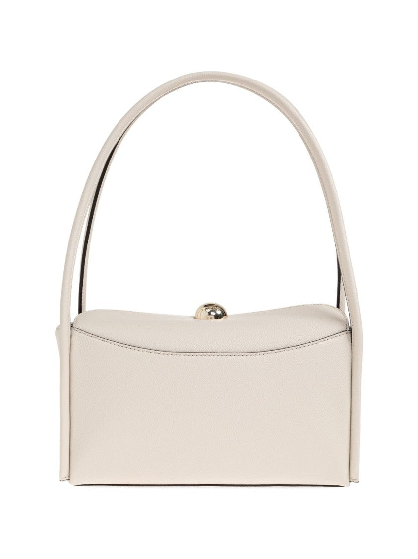 Furla Rectangular White Leather Handbag