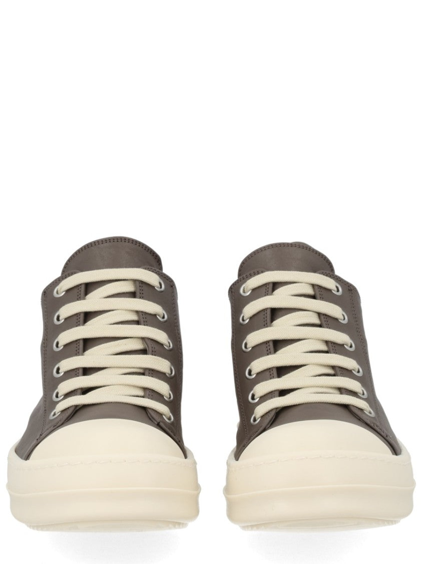 Rick Owens Muted Taupe Ram Leather Sneakers