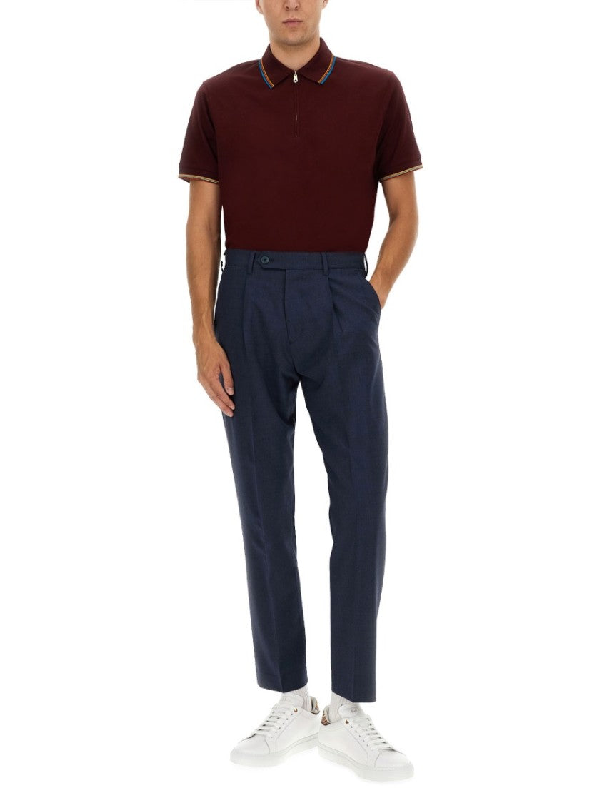 Paul Smith Tailored Slim-Fit Wool Pants With Cropped Length