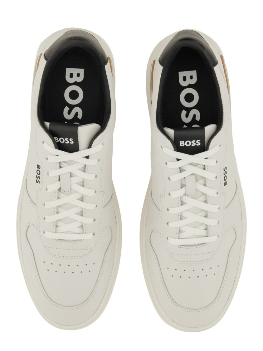 Boss Leather Low-Top Sneaker