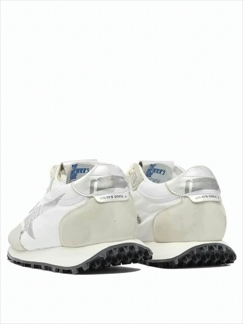 Golden Goose White Sneakers With Metallic Star Detail