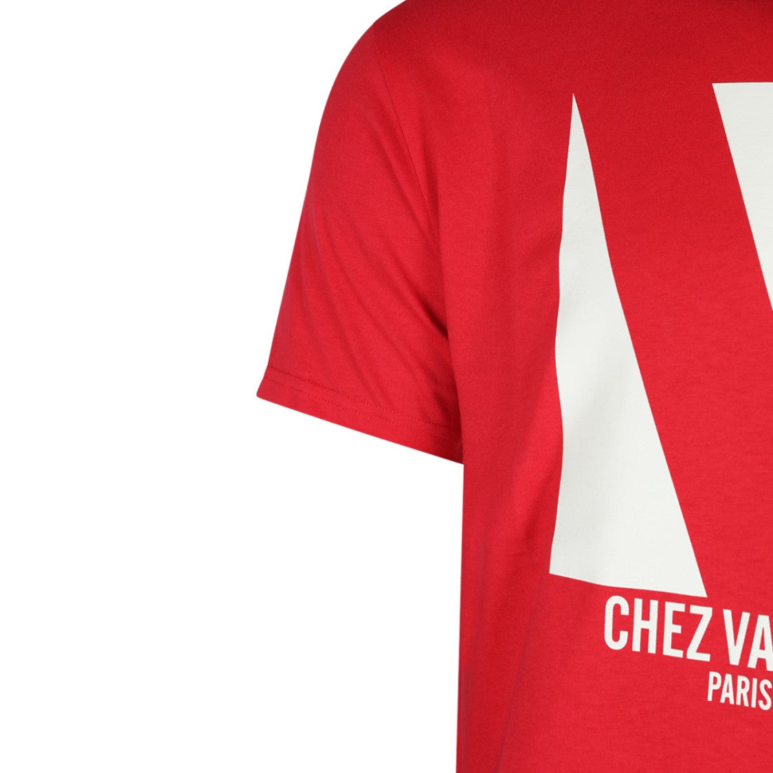 Valentino Red Cotton Frontal Print T-Shirt