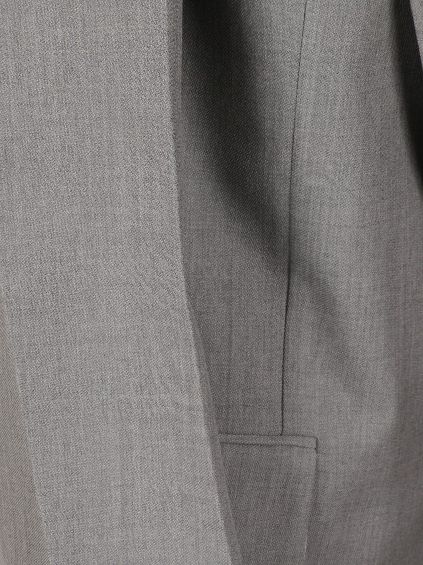 Victoria Beckham Tailored Grey Blazer With Structured Silhouette