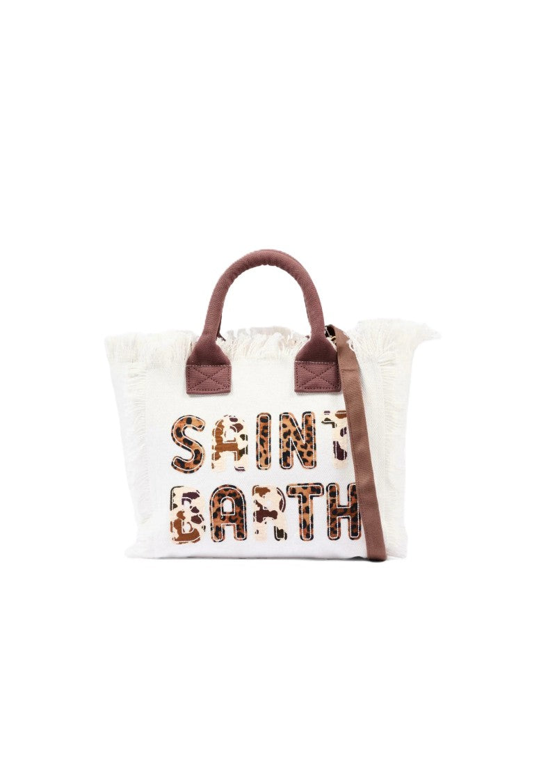 Mc2 Saint Barth White Colette Cotton Handbag