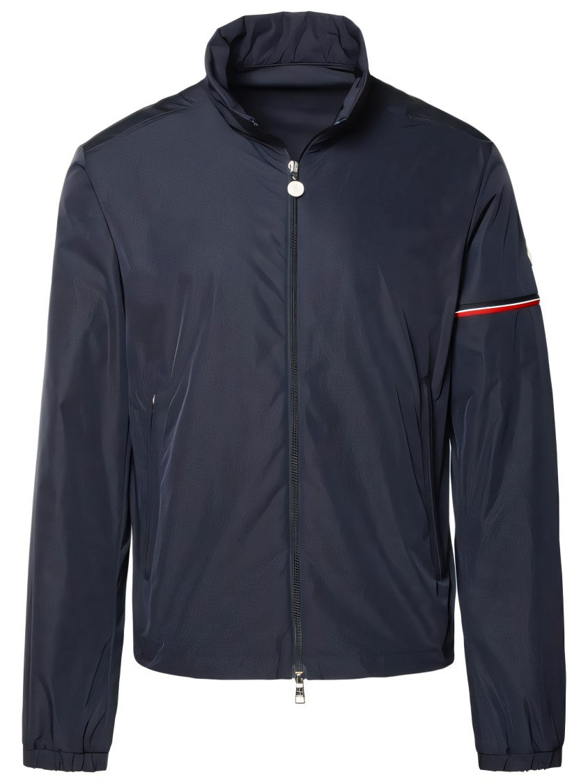 Moncler Black Jacket With High Collar And Zip Closure
