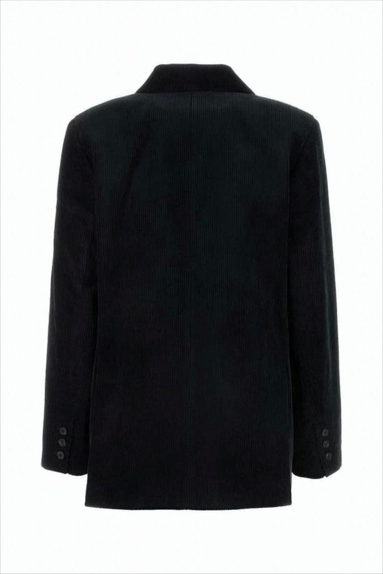 A.P.C. Double-Breasted Corduroy Suit Jacket With Notched Lapel