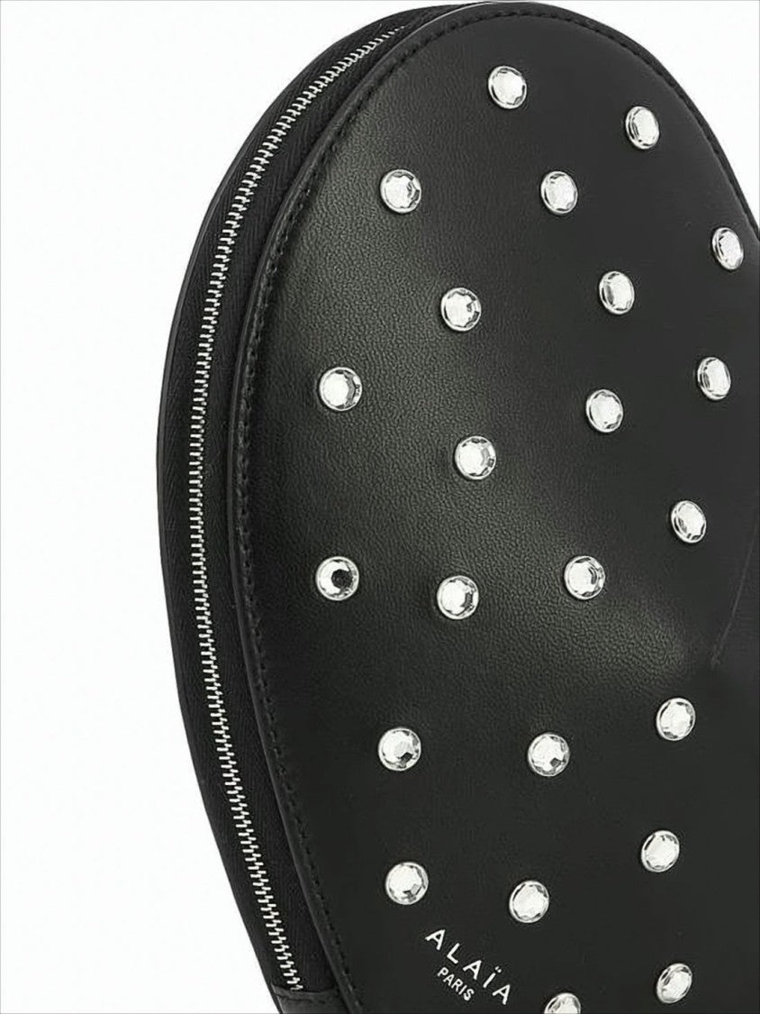 Alaïa Heart-Shaped Shoulder Bag With Silver-Stud Details