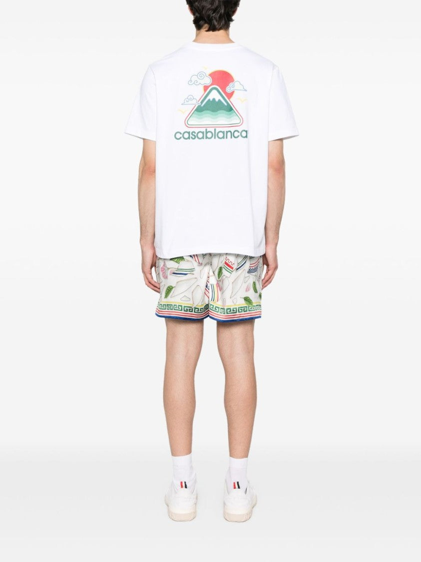 Casablanca Graphic Print Cotton T-Shirt With Classic Crew Neck