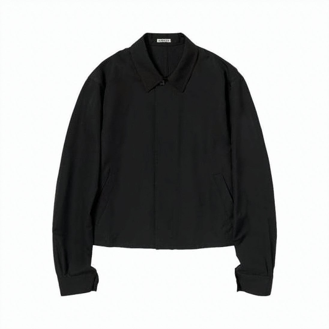 Auralee Minimalist Structured Wool Jacket With Classic Collar