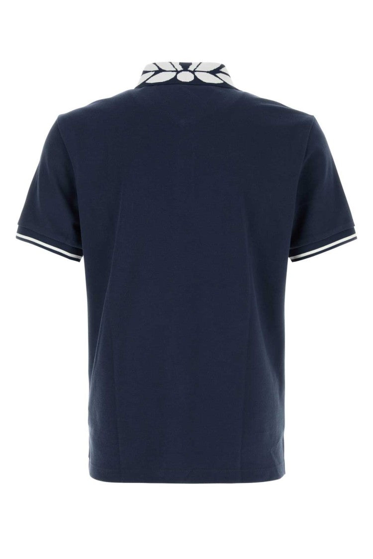Mcm Navy Blue Stretch Piquet Polo Shirt