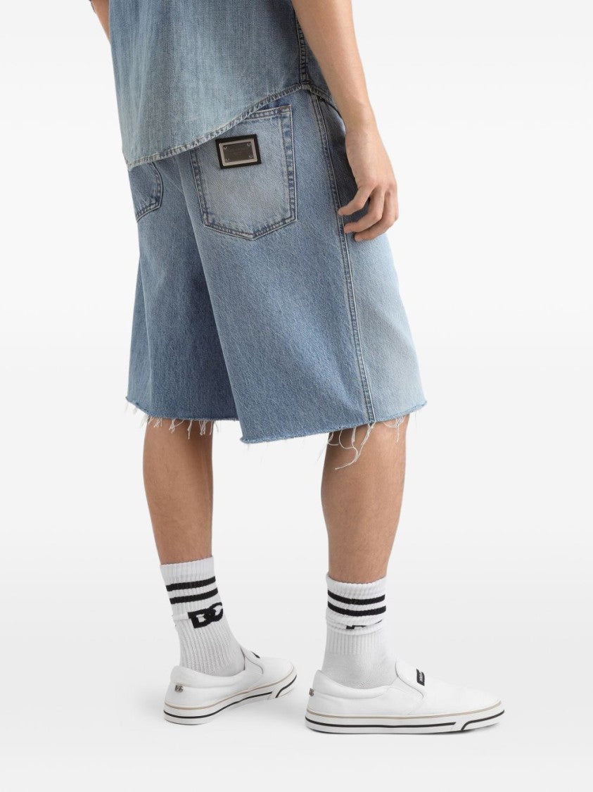 Dolce & Gabbana Light Blue Relaxed Denim Shorts