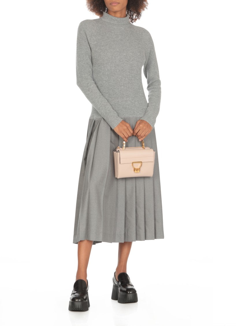 Coccinelle Structured Pebble Leather Arlettis Bag With Removable Strap