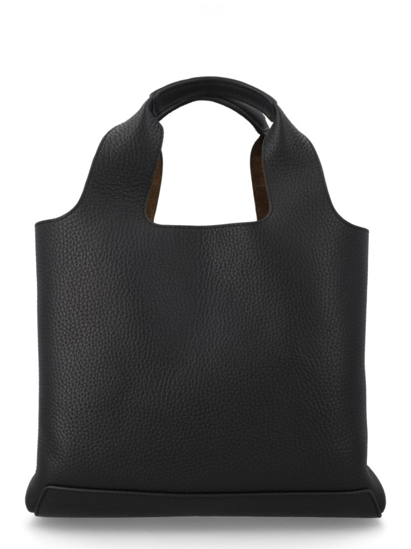 Hogan Textured Logo Hanging Charm Tote Bag