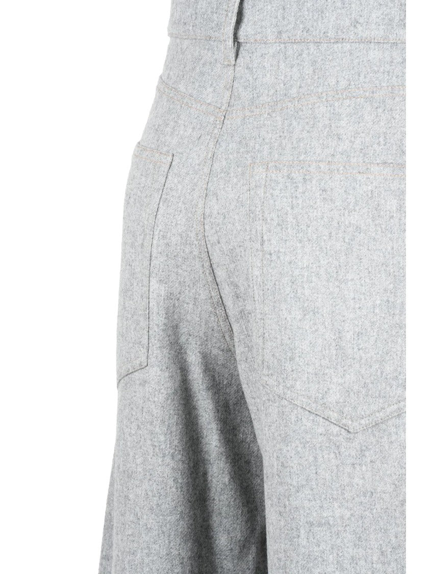 Jejia High-Waisted Wide-Leg Trousers With Fluid Drape