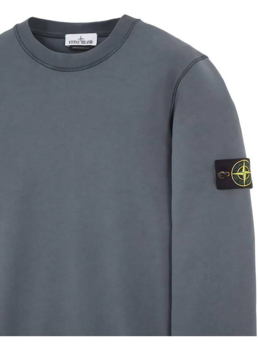 Stone Island Logo Patch Crew Neck Sweatshirt