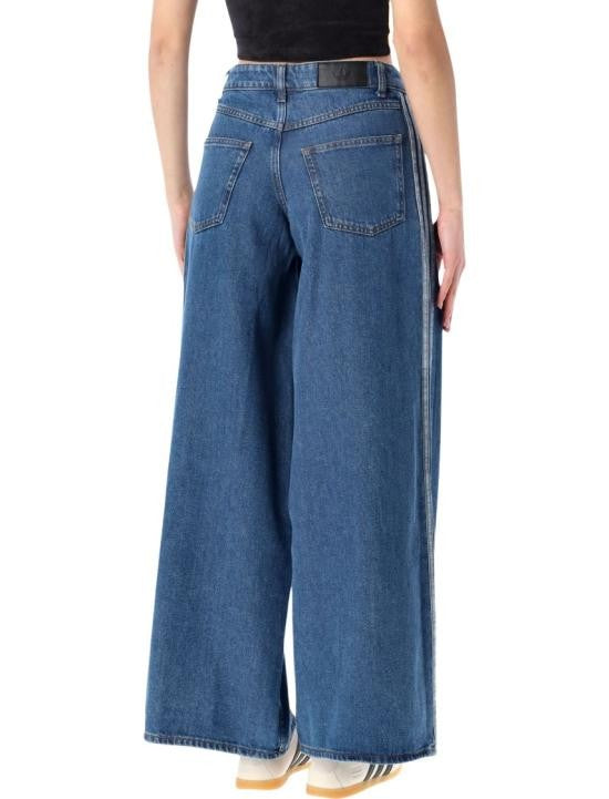 Adidas Medium Blue Three Stripe Jeans