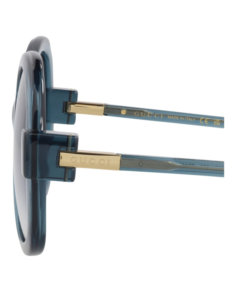 Gucci Round-Frame Injection Sunglasses