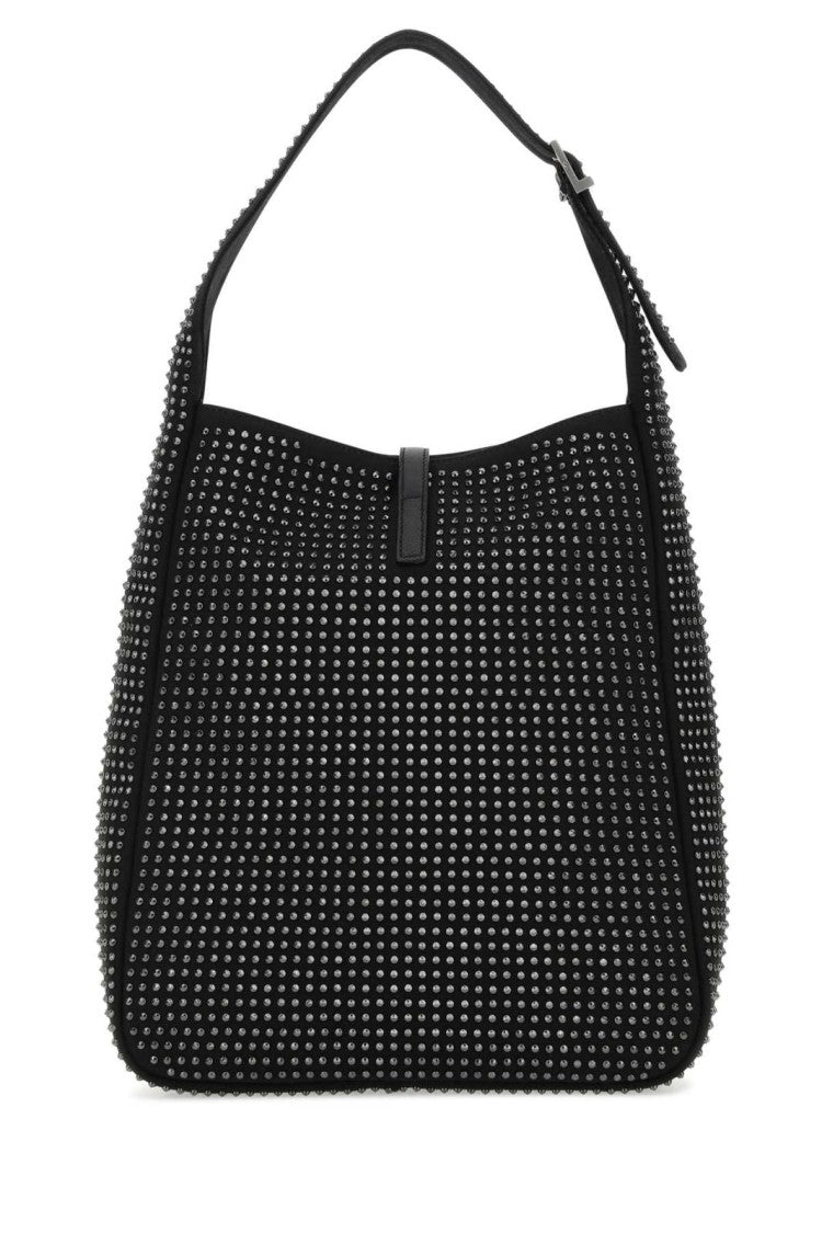 Saint Laurent Structured Black Cotton Bag With Minimalist Design