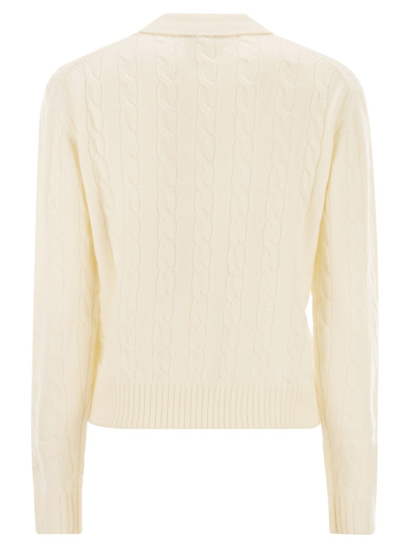 Mc2 Saint Barth Savoy - Cable Knit Wool Jumper