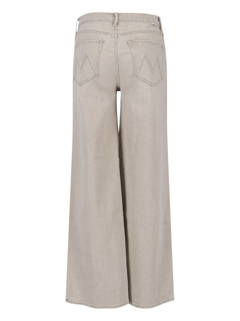Mother Classic Brown Denim Jeans With Timeless Five-Pocket Design