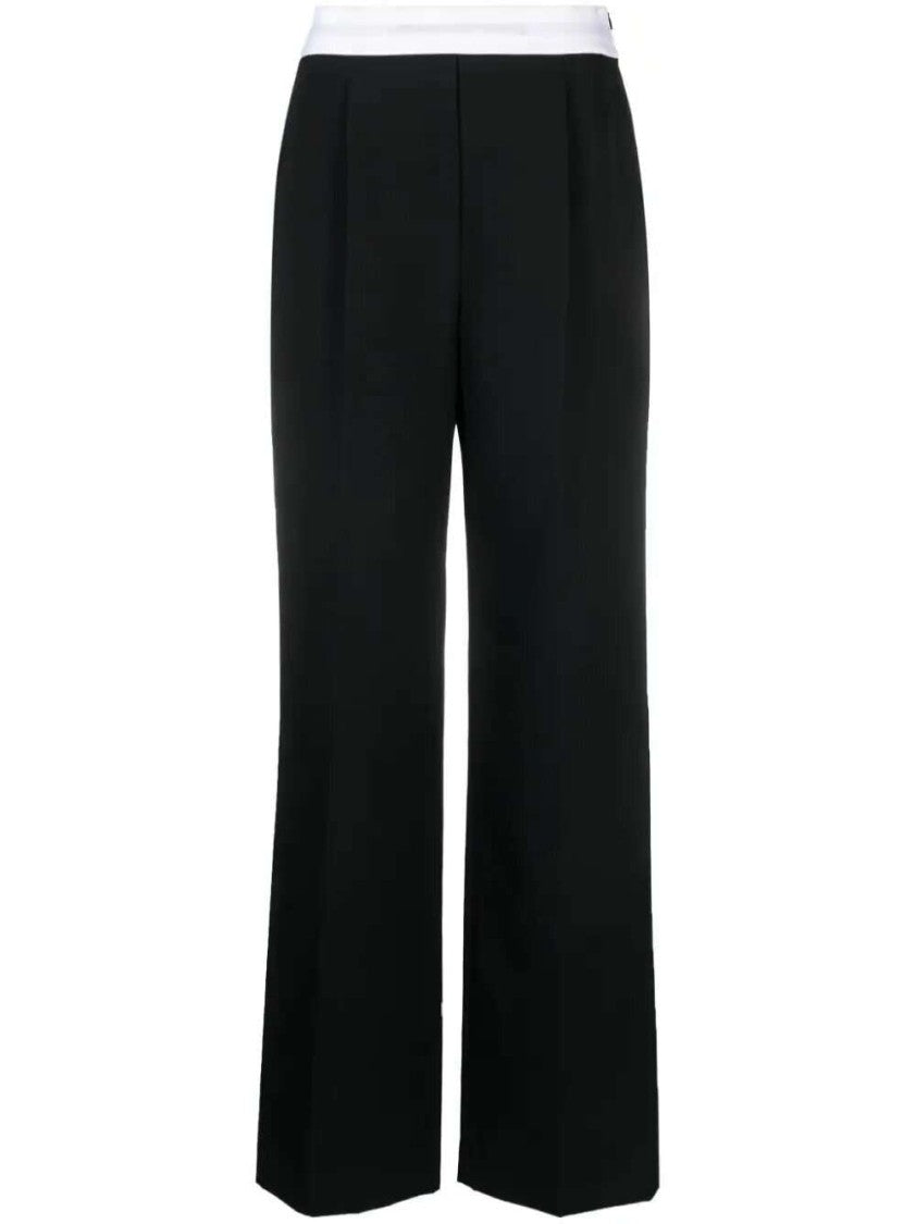 Alexander Wang Logo-Waistband Straight-Leg Trousers