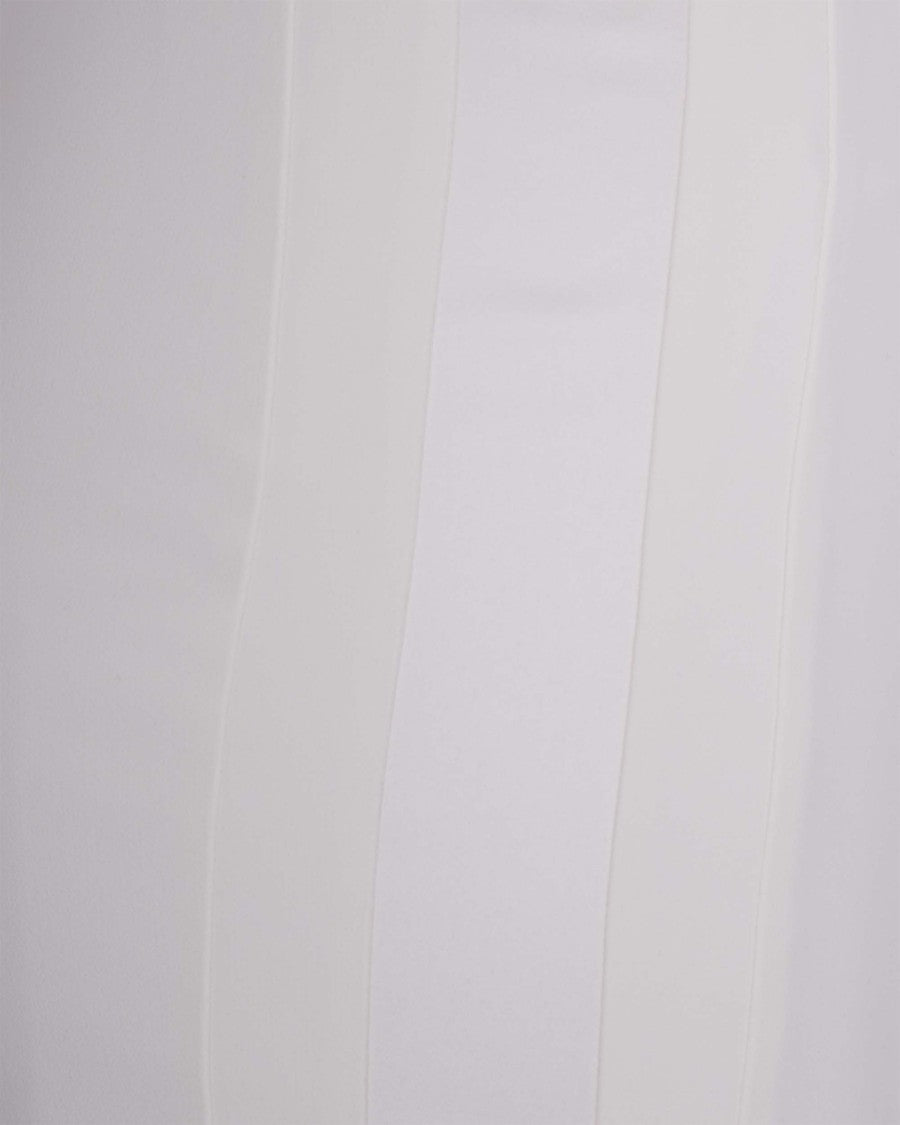 Elisabetta Franchi Ivory Dress With Gold Detail