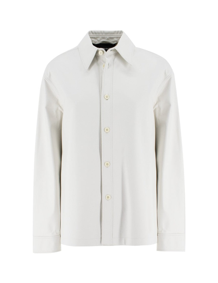 Fabiana Filippi Overfit White Leather Blouse