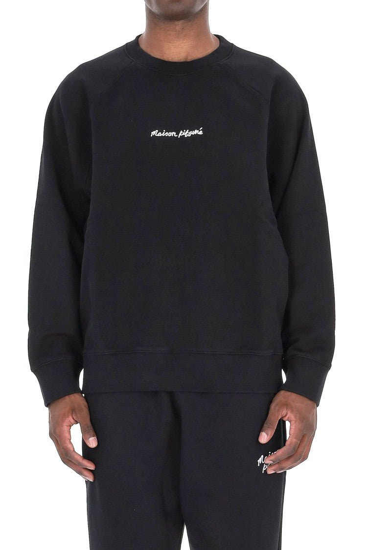 Maison Kitsuné Crewneck Sweatshirt With Central Logo