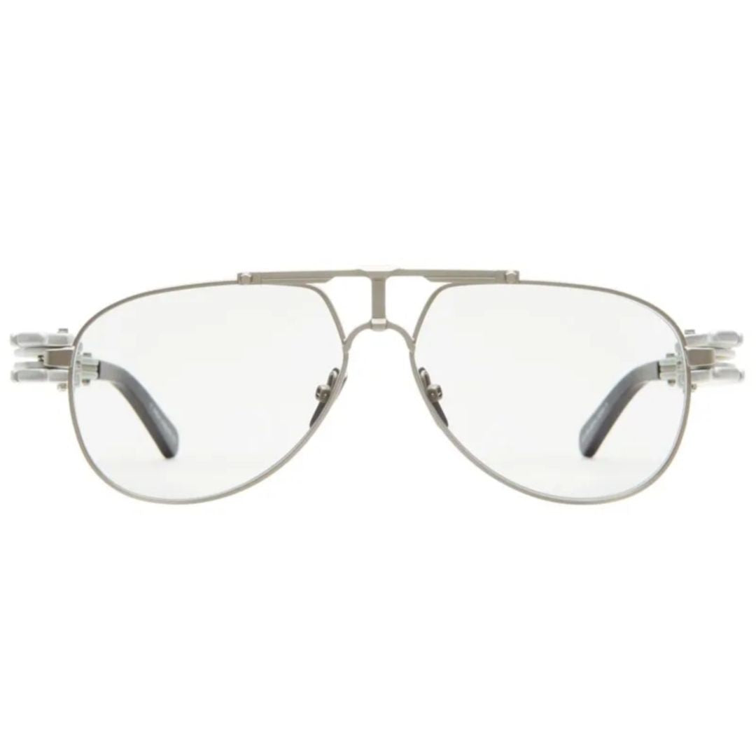 Innerraum O20 Sleek Silver Metal Sunglasses With Double Bridge Design