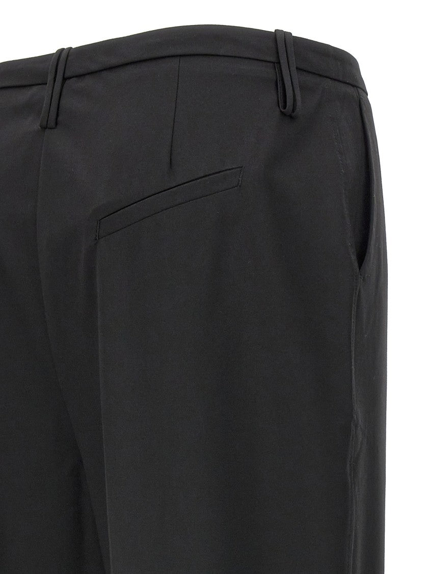 Ganni Straight Leg Pleated Trousers