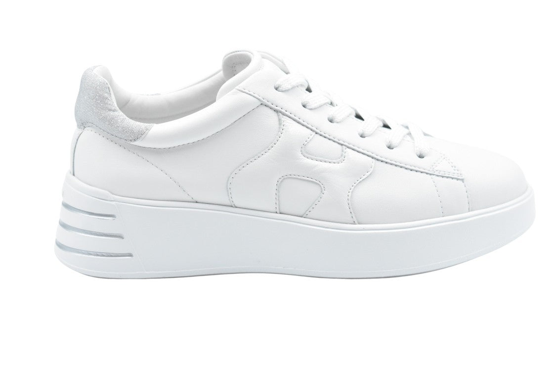 Hogan Minimalist Silver White Laced Sneakers