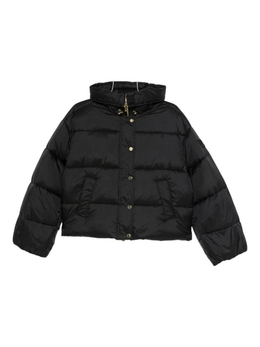 Pinko Cropped Puffer Jacket With High Collar