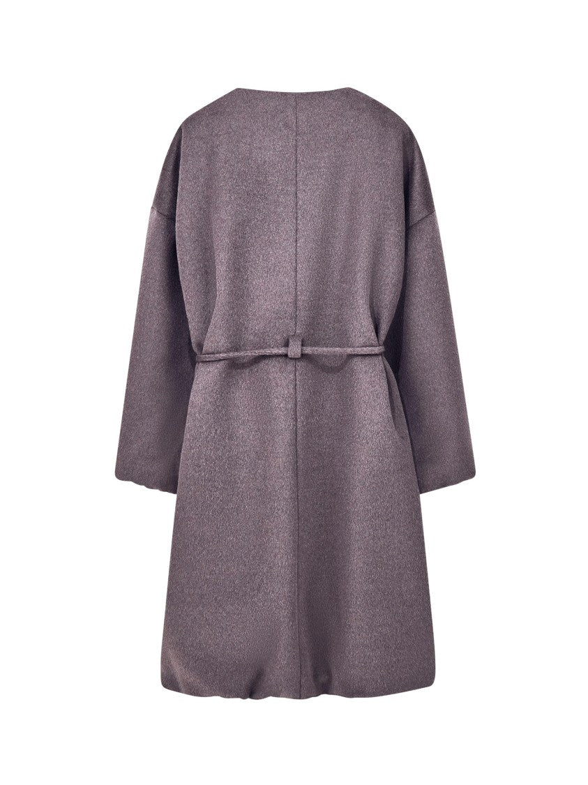 Giorgio Armani Relaxed Open-Front Belted Peacoat