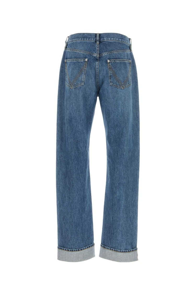 Bottega Veneta Medium Blue Straight-Leg Denim Jeans
