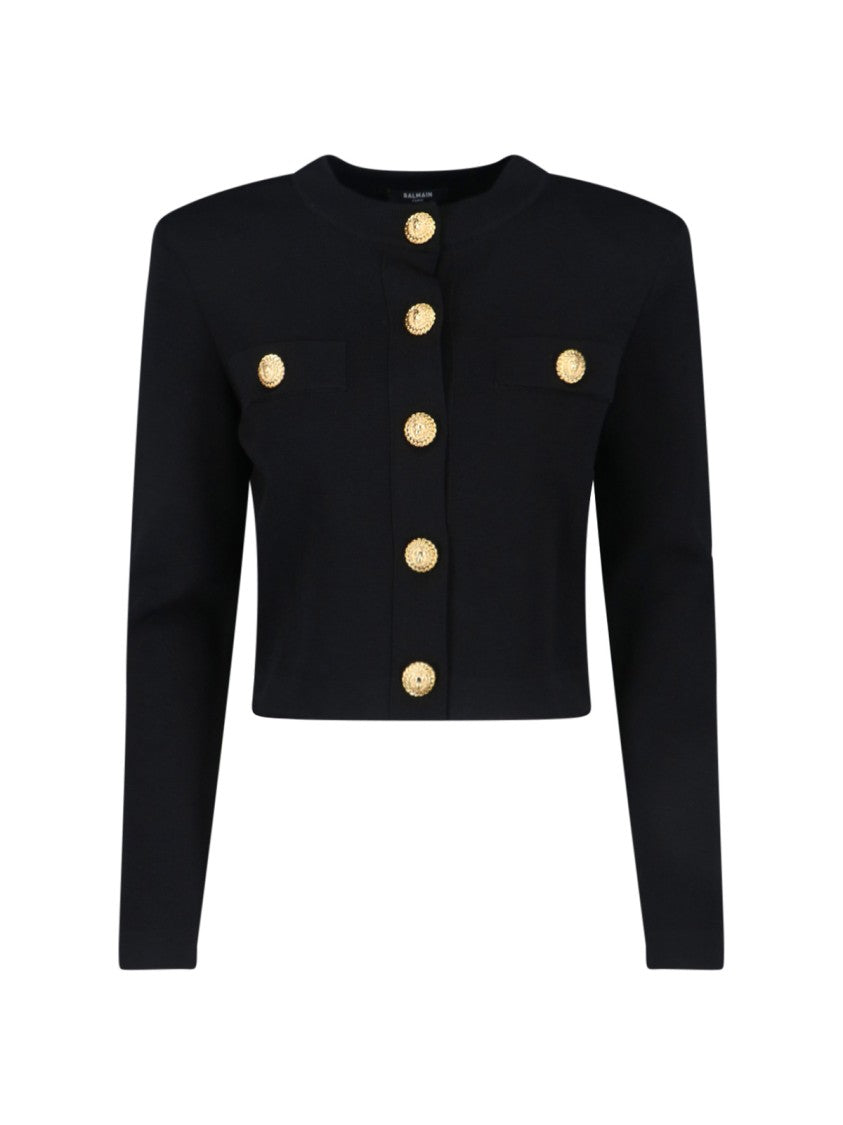 Balmain Crop Cardigan – Black