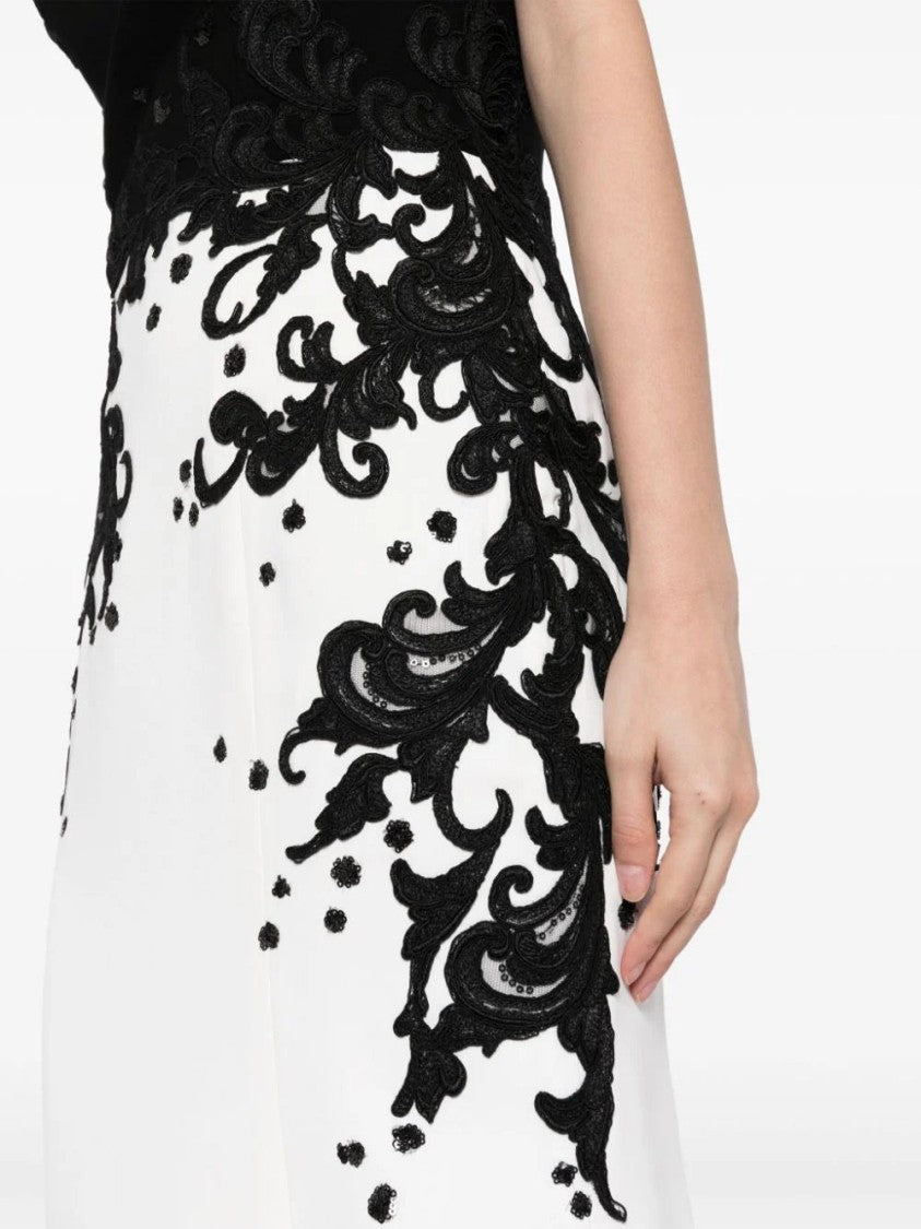 Saiid Kobeisy Crepe Mermaid Dress With Embroidery