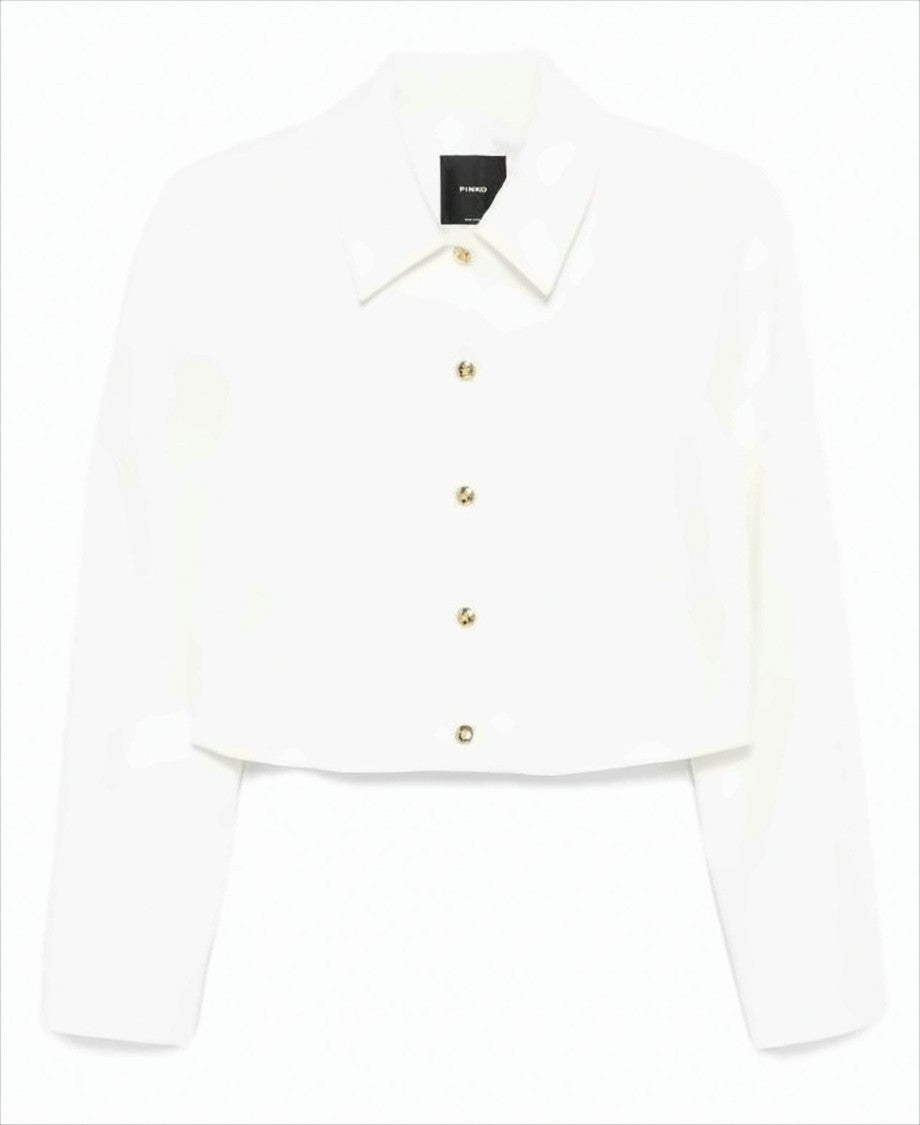 Pinko Cropped Jacket With Classic Collar