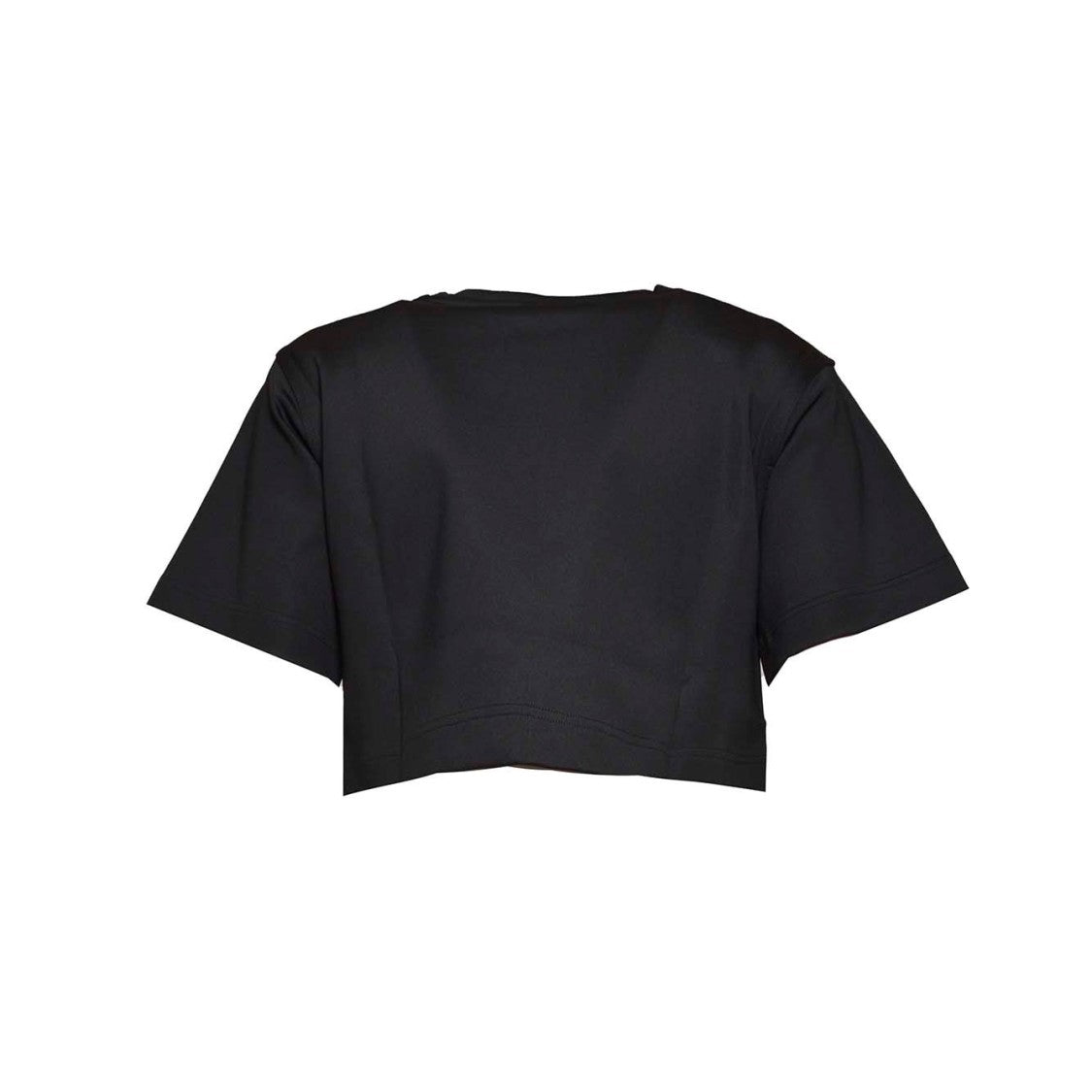 Max Mara Mexico Cropped T-Shirt In Black Jersey