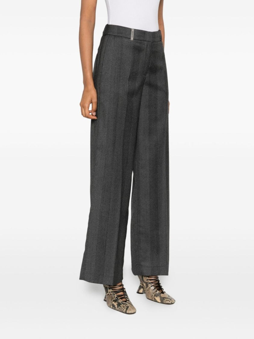 Peserico Wide-Leg Tailored Virgin Wool Trousers