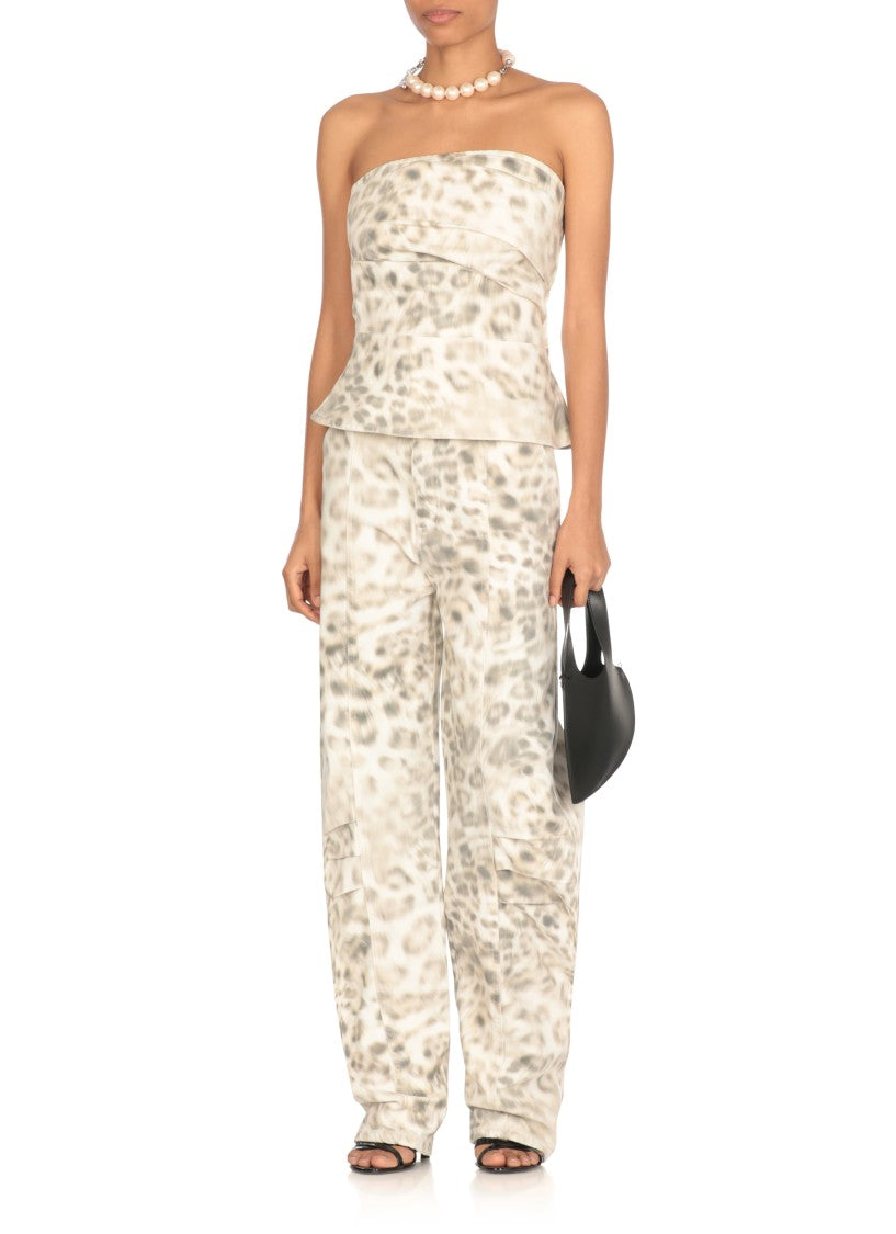 Rotate Green Cotton Jeans