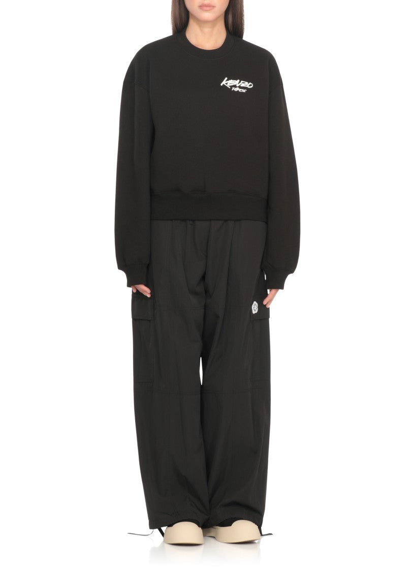 Kenzo Logo Sweatshirt In Soft Cotton