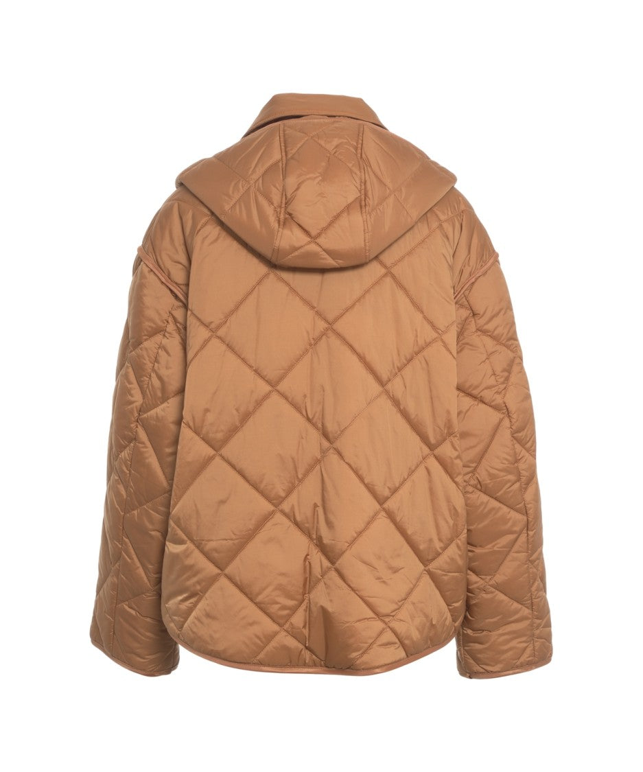 Pinko Diamond Quilted Jacket With High Collar