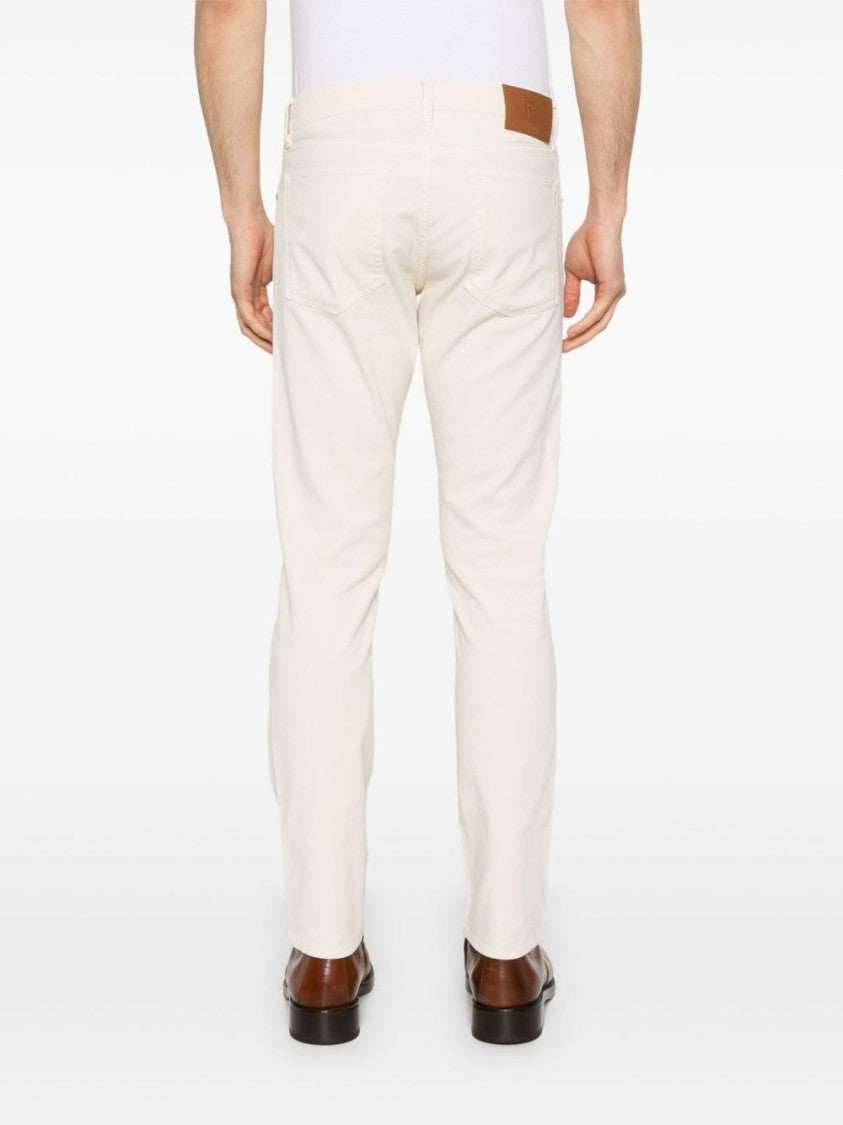 Polo Ralph Lauren Slim Fit Cream Jeans With Classic Five-Pocket Design