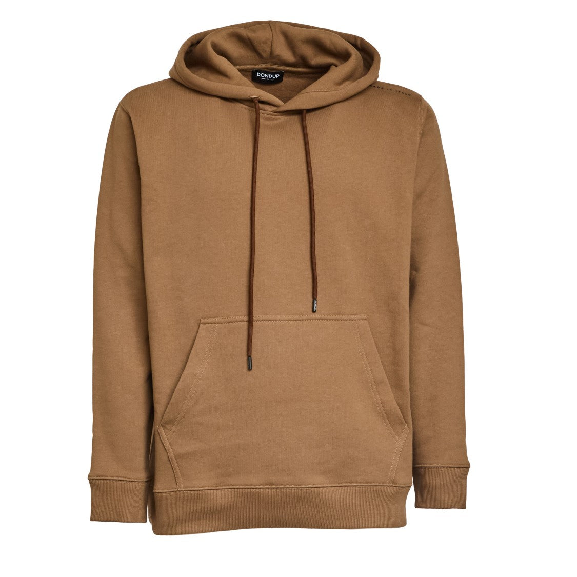 Dondup Brown Drawstring Hoodie With Branded Logo