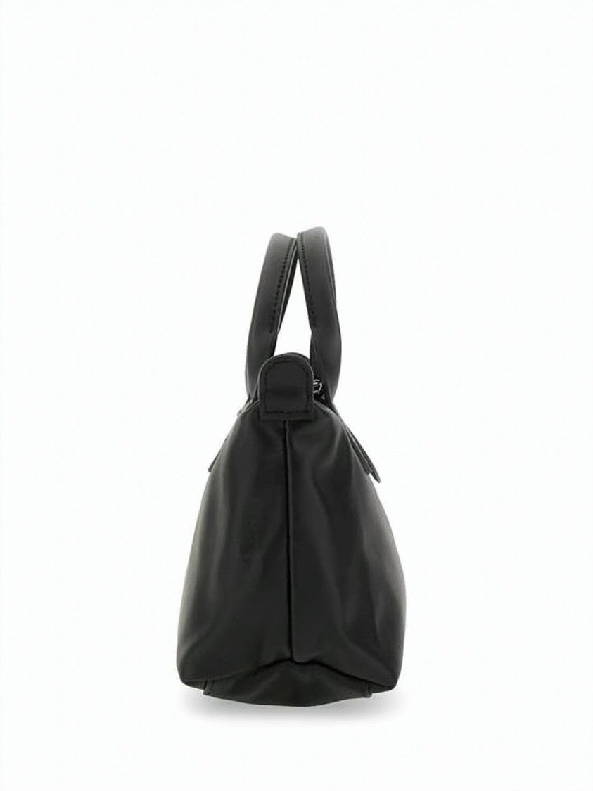 Longchamp Compact Black Leather Tote Bag