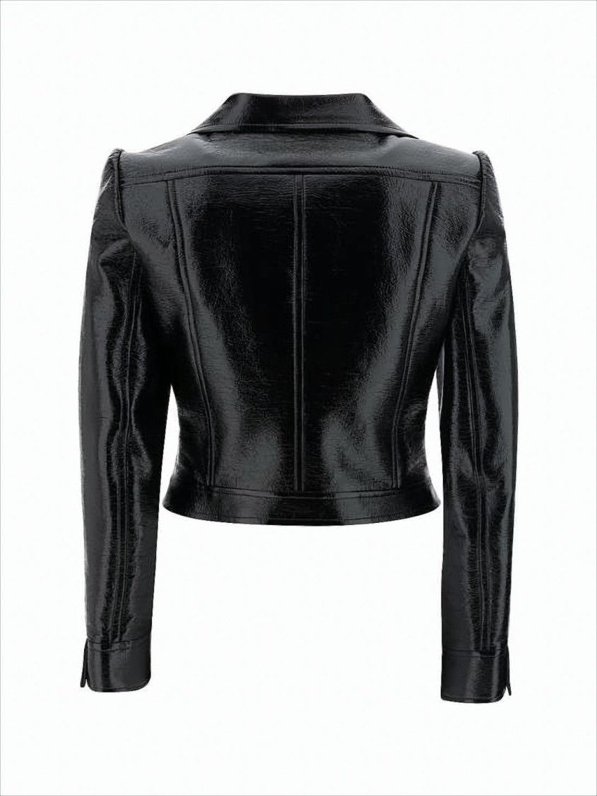 Courrèges Cropped Black Jacket With Structured Silhouette