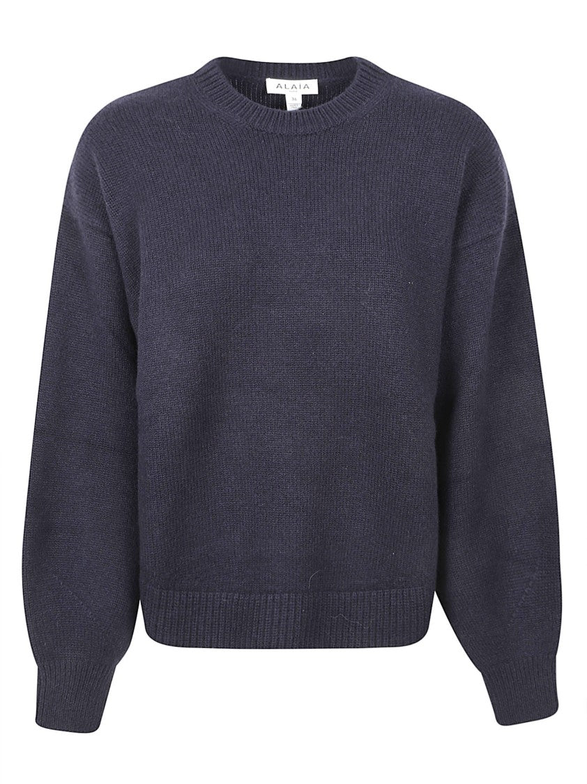 Alaïa Cropped Cashmere Sweater With Ribbed Details